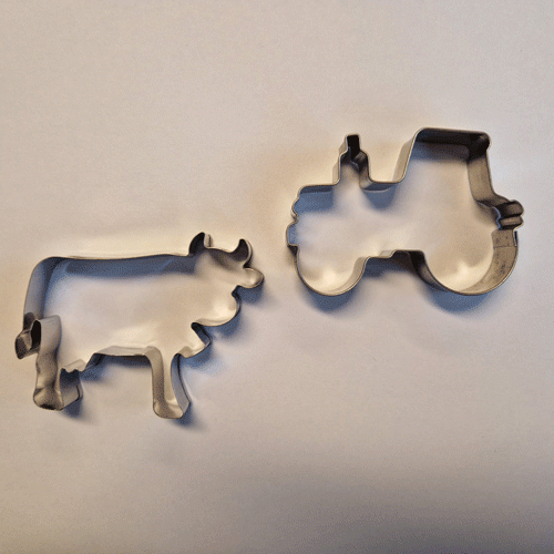 Emporte-pièces pour biscuits - 1x tracteur + 1x vache