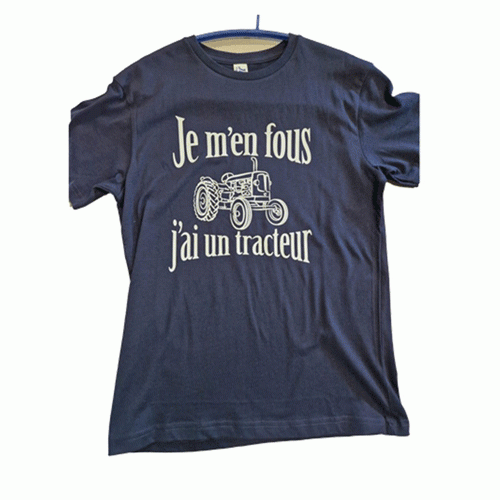 T-shirt - Je m'en fous, j'ai un tracteur - Taille 3-4 ans