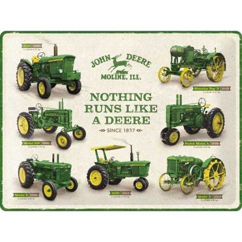 John Deere Evolution - plaque métallique 40x30cm