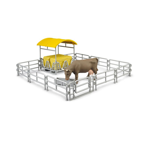 Accessoires râtelier à foin, barrières, auge et vache Accessoires râtelier à foin, barrières, auge et vache