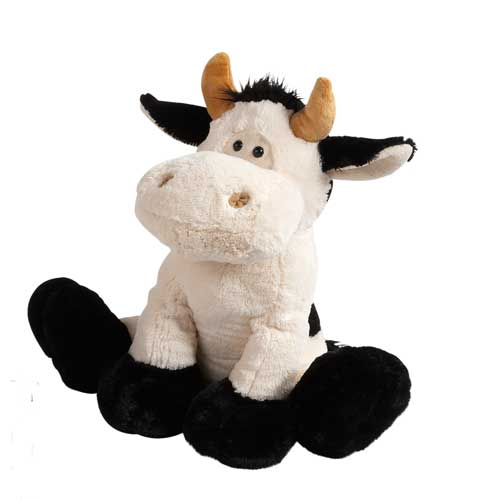 Vache Clara assise - Peluche 25 cm