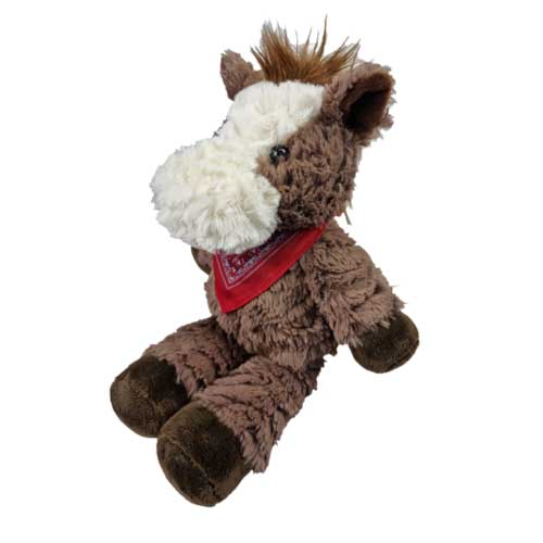 Cheval avec foulard rouge - Peluche 28cm