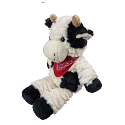 Vache avec foulard rouge - Peluche 28cm