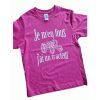 T-shirt (rose) - Je m'en fous, j'ai un tracteur - Taille 9-11 ans
