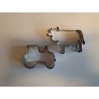 Emporte-pièces pour biscuits - 1x tracteur + 1x vache