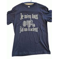 T-shirt - Je m'en fous, j'ai un tracteur - Taille 3-4 ans