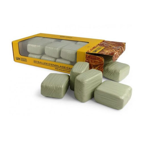 Balles carrées vertes enrubanées 20x - 1:32 Balles carrées vertes enrubanées 20x - 1:32